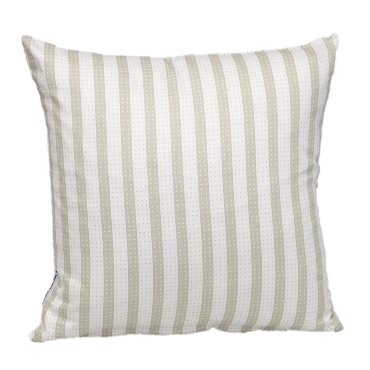 Nassau Collection Stars Woven Cotton Throw Pillow - 16" - White and Beige